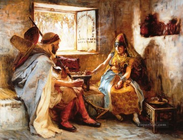 偶然のゲーム アラビア語 フレデリック・アーサー・ブリッジマン Oil Paintings